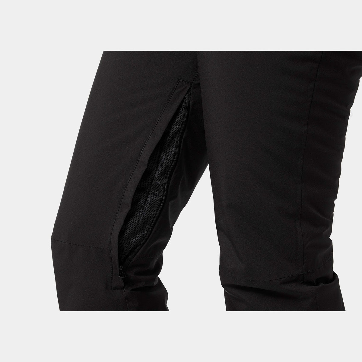 Helly Hansen Women's Legendary Insulated Bib Pant, Black, leg ventilation detail