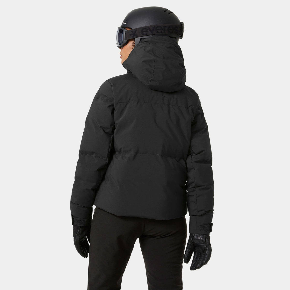 Helly Hansen Women's Nora Short Puffy Jacket, Black, on-model back
