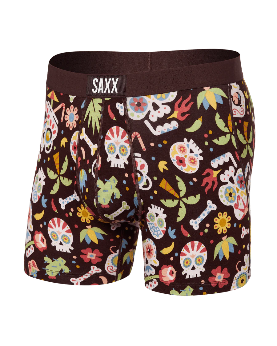 Vibe Boxer Brief - Dia De Los Muertos-Fudge