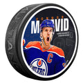 Connor McDavid Edmonton Oilers Textured Centerfold Puck