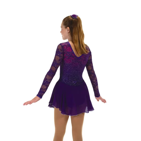 Jerrys Skating World Amethyst Rose Dress