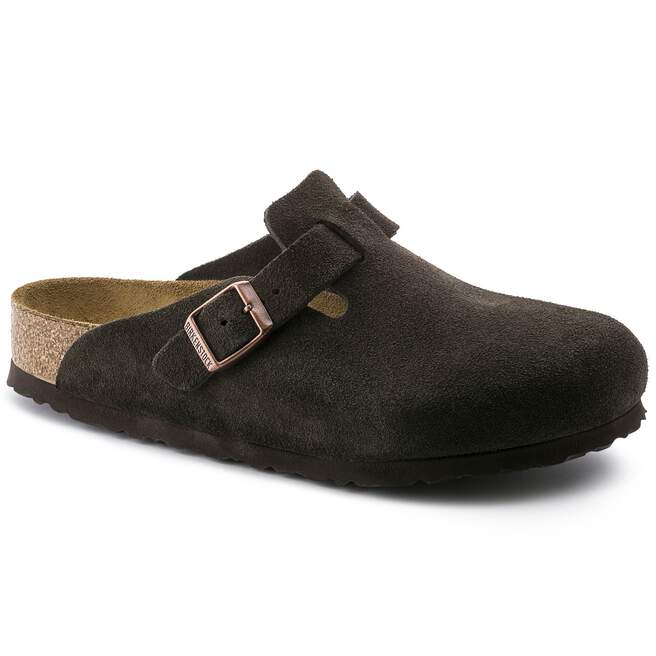 Birkenstock Boston Soft Footbed Suede Leather Clogs