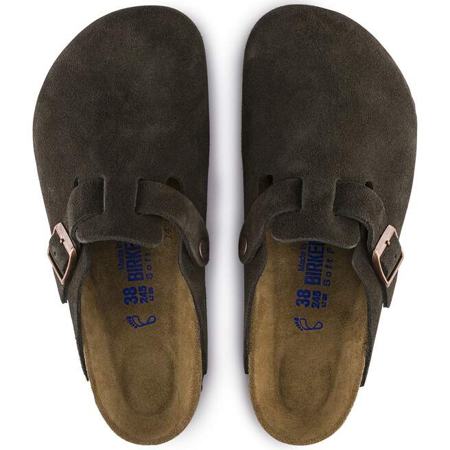 Birkenstock Boston Soft Footbed Suede Leather Clogs