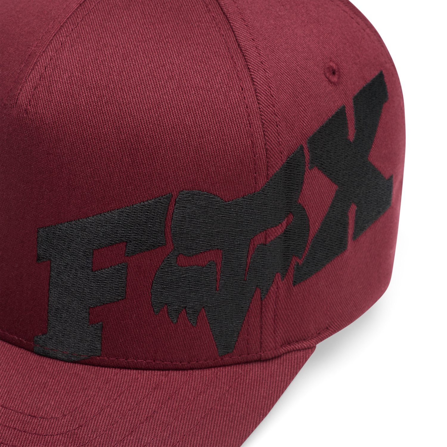 Fox F Head X Flexfit Hat - Dark Maroon - detail
