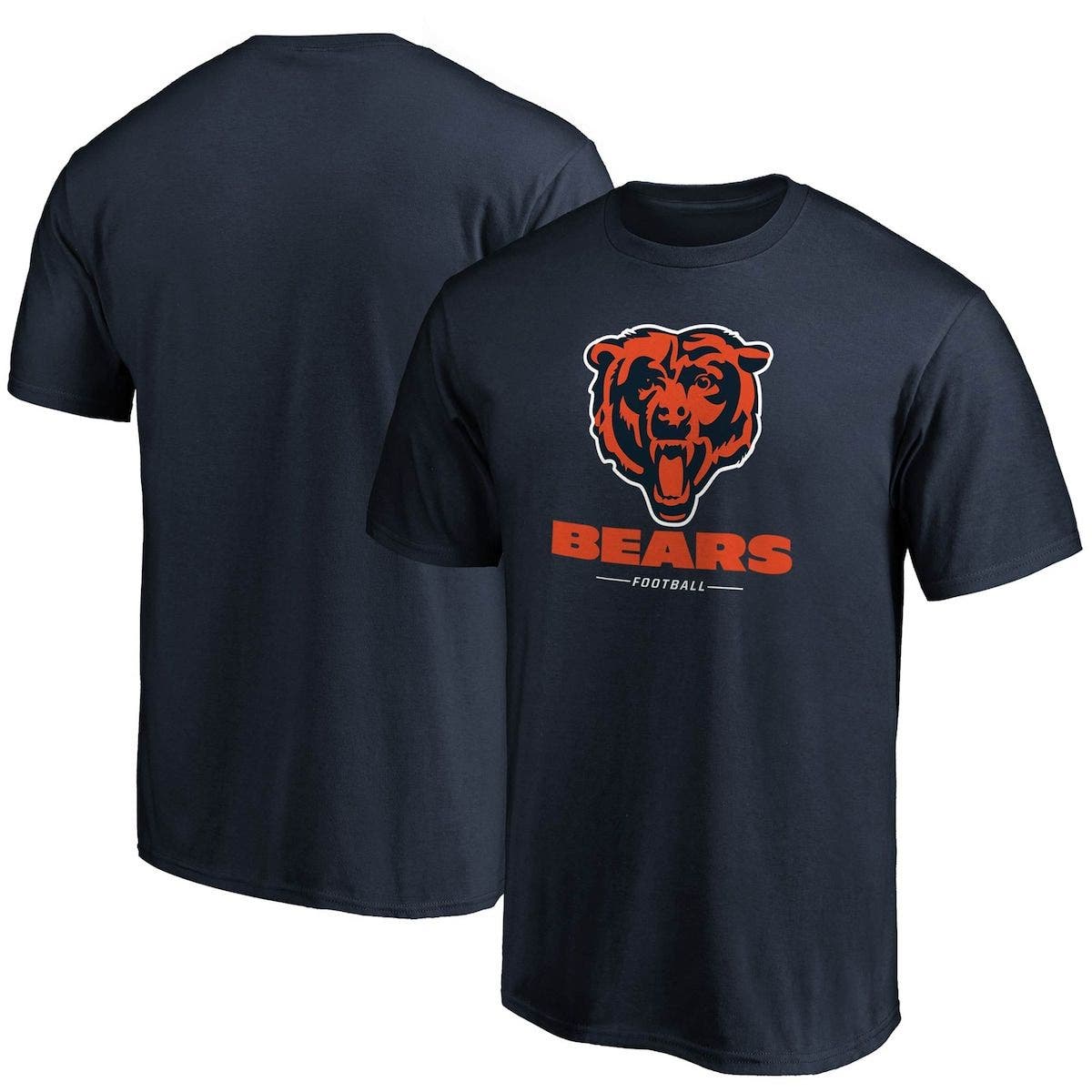 Fanatics Chicago Bears Team Lockup Logo T-Shirt - Navy