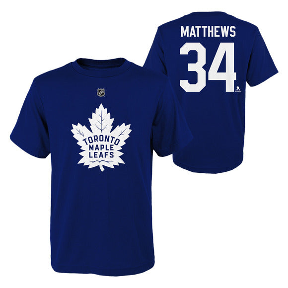 NHL Maple Leafs Youth Name & Number T-Shirt - Matthews