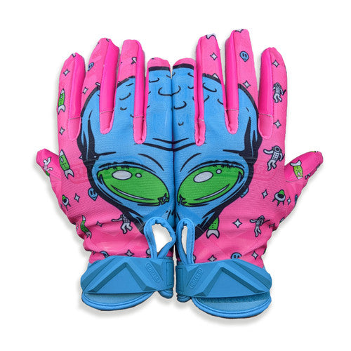 Adult "Alien" Cloaked Receiver Football Gloves