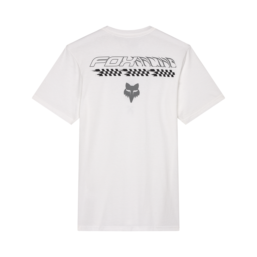 Fox Men's Checkered Premium Tee - Optic White - Back