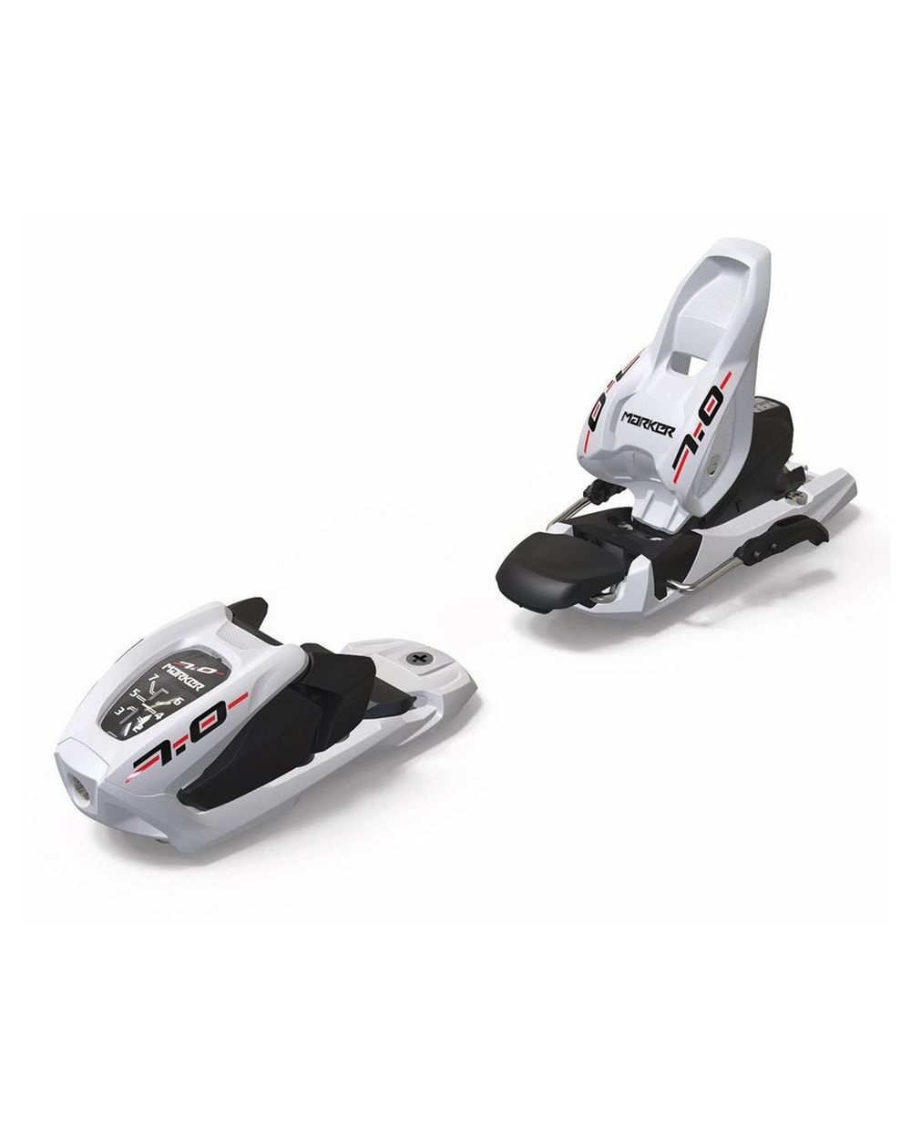 Marker 7.0 '22 White/Black Alpine Bindings