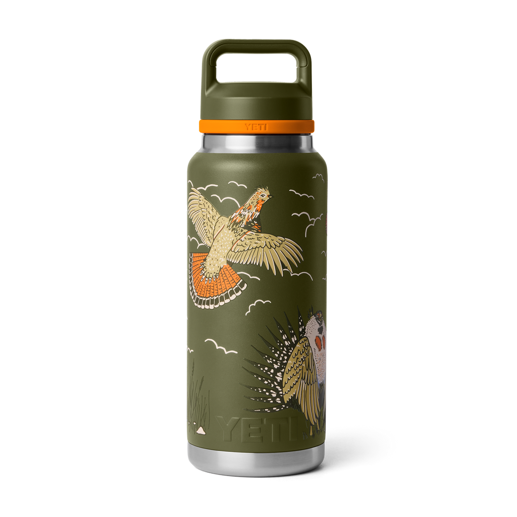 Yeti Rambler 36oz Bottle With Chug Cap - Upland Bird Olive