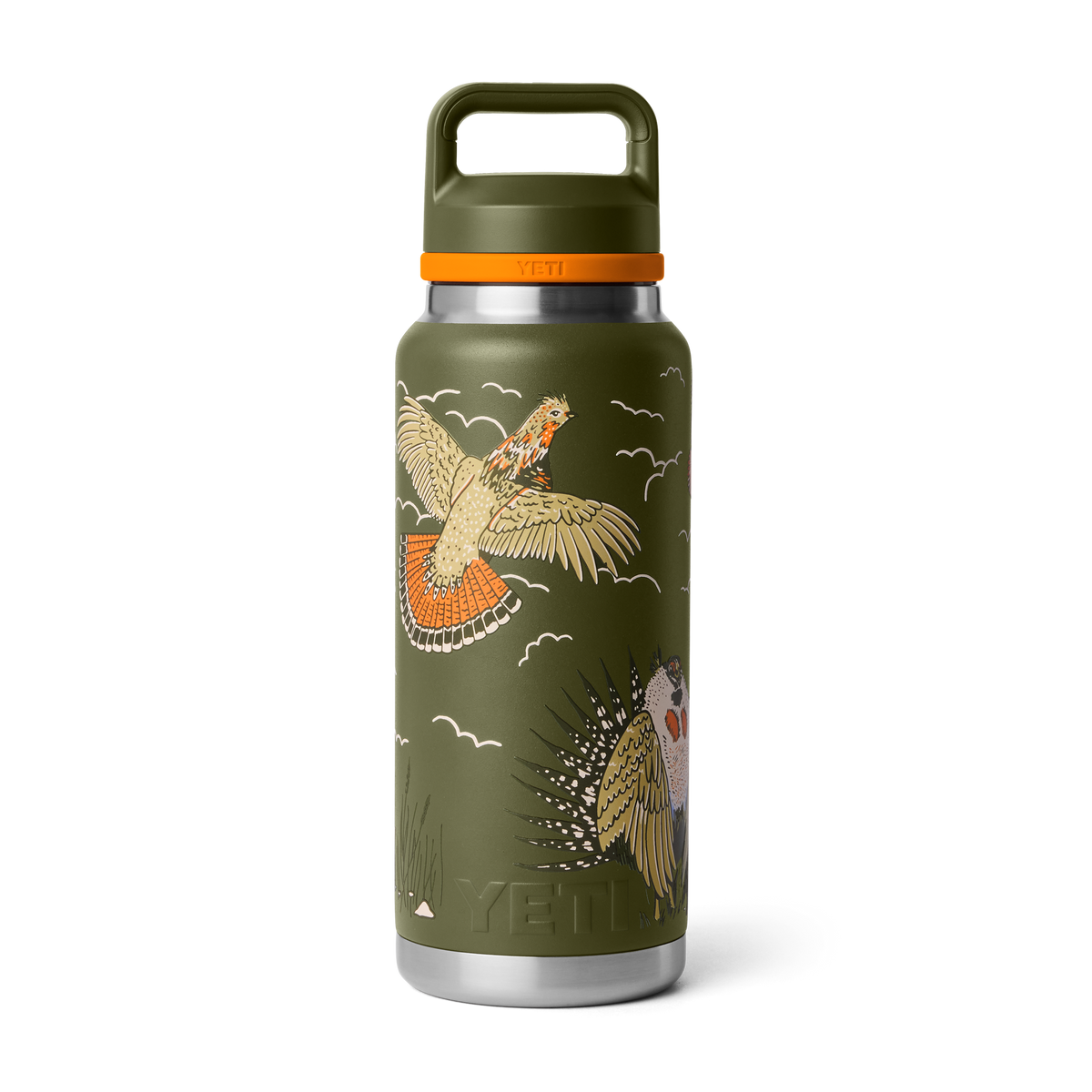 Yeti Rambler 36oz Bottle With Chug Cap - Upland Bird Olive