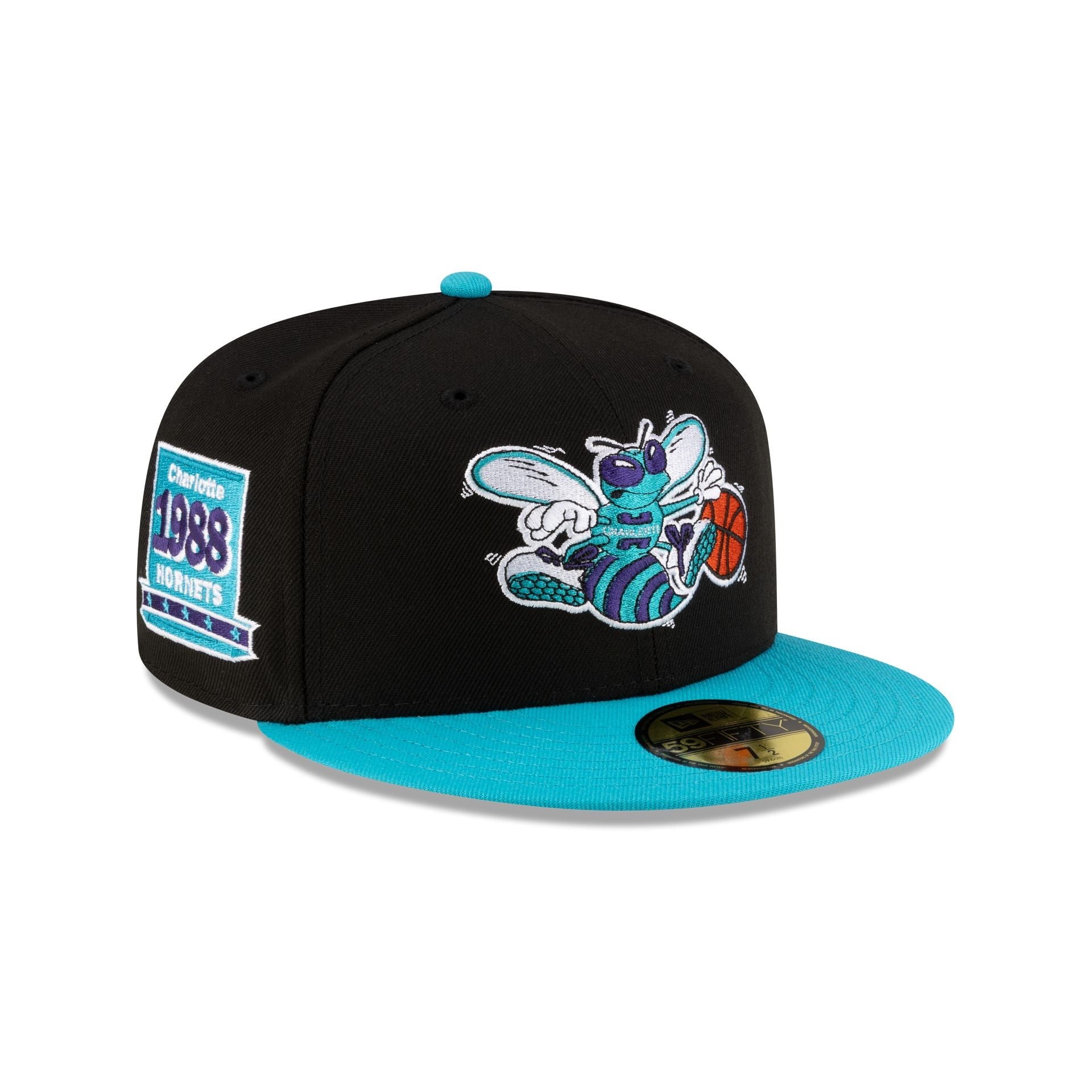 New Era Charlotte Hornets Hardwood Classics Black 59FIFTY Fitted Hat