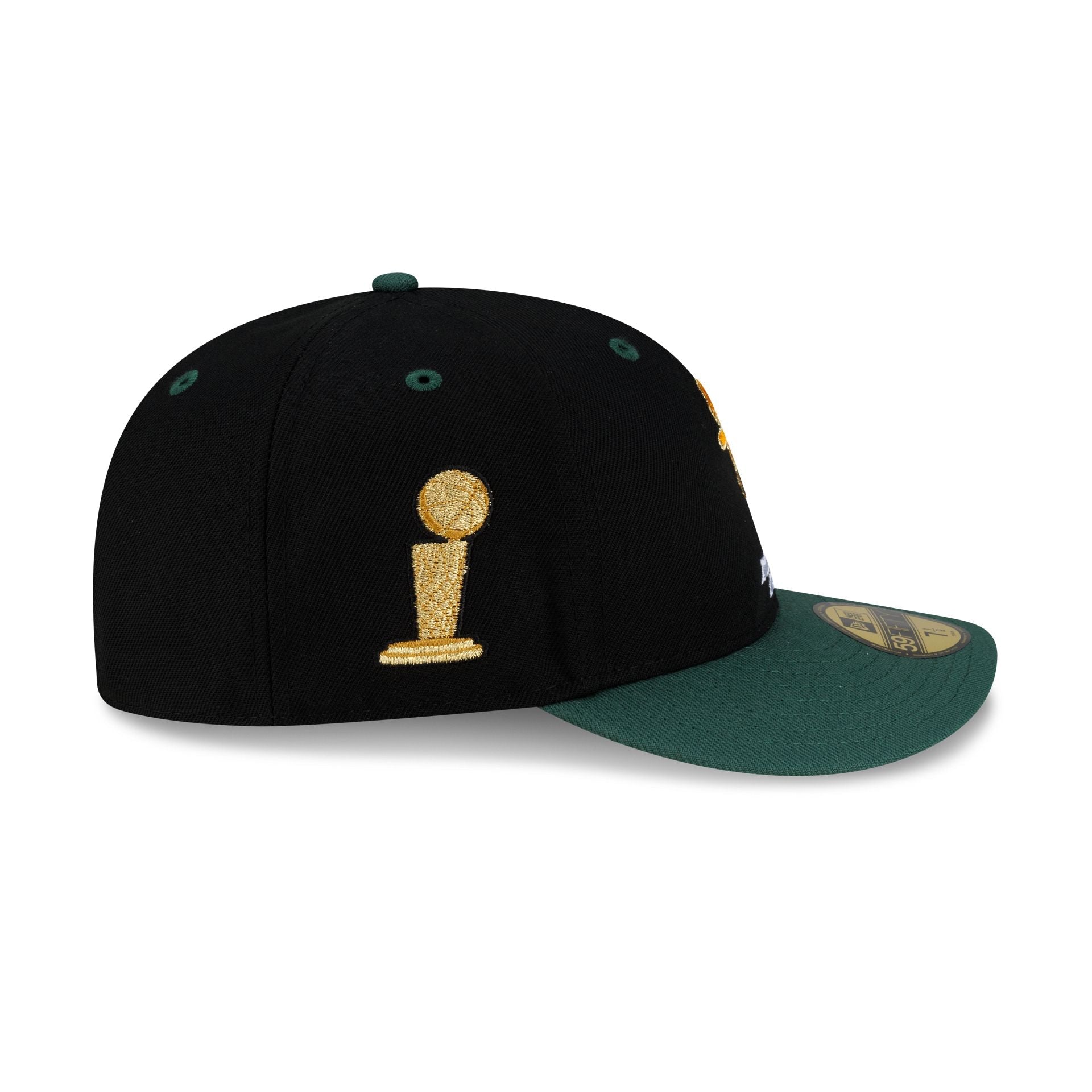 New Era Milwaukee Bucks 1971 Finals Black & Gold 59FIFTY Fitted Hat - right side 1971 Finals trophy