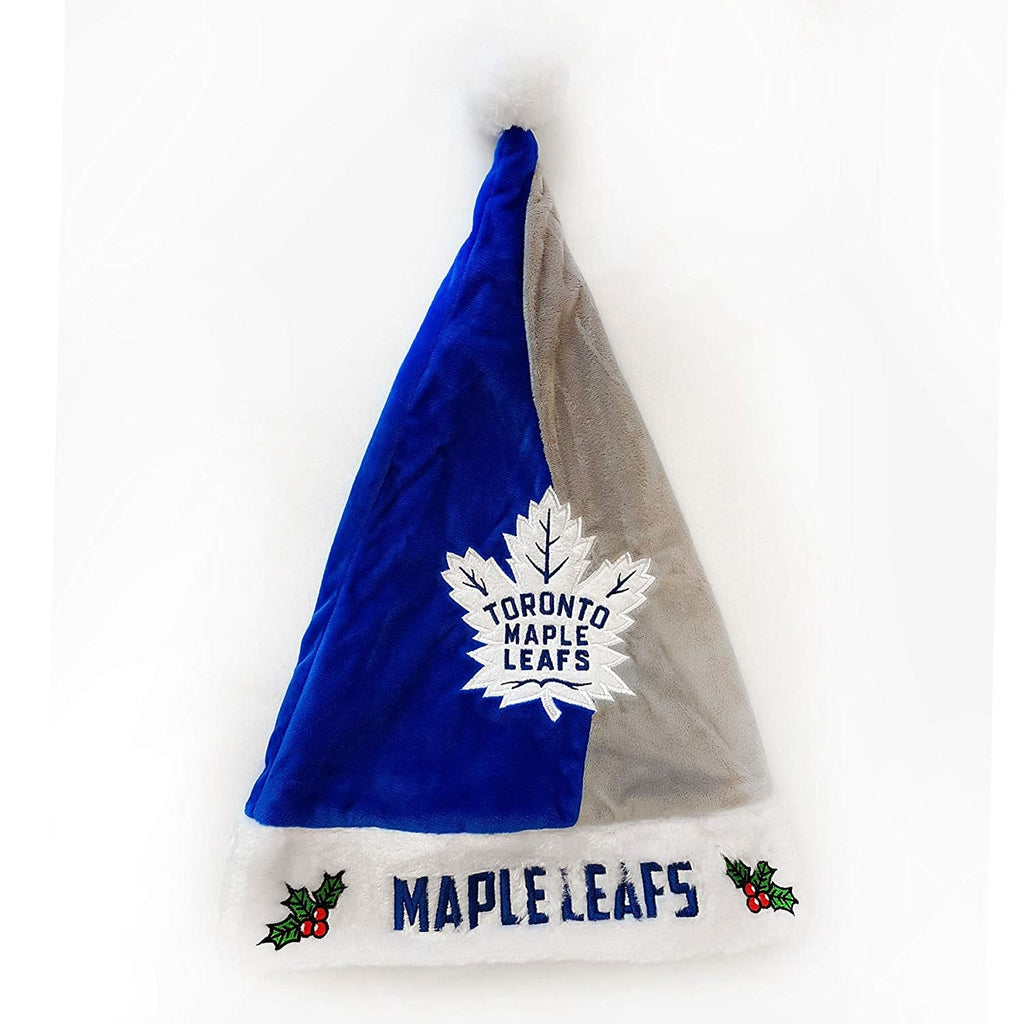 FOCO Toronto Maple Leafs NHL Colourblock Santa Hat - flat lay