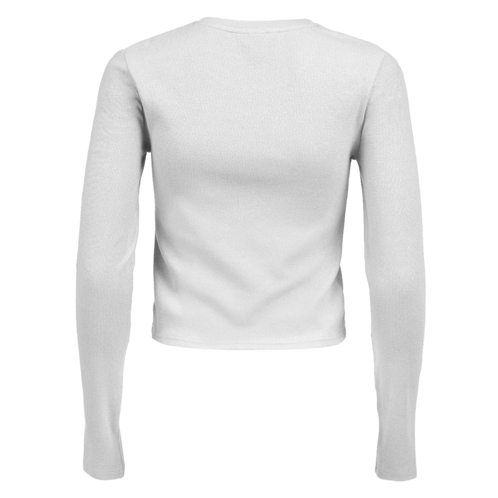 Ripzone Women's Azure Rib Long Sleeve T-Shirt Bright White back