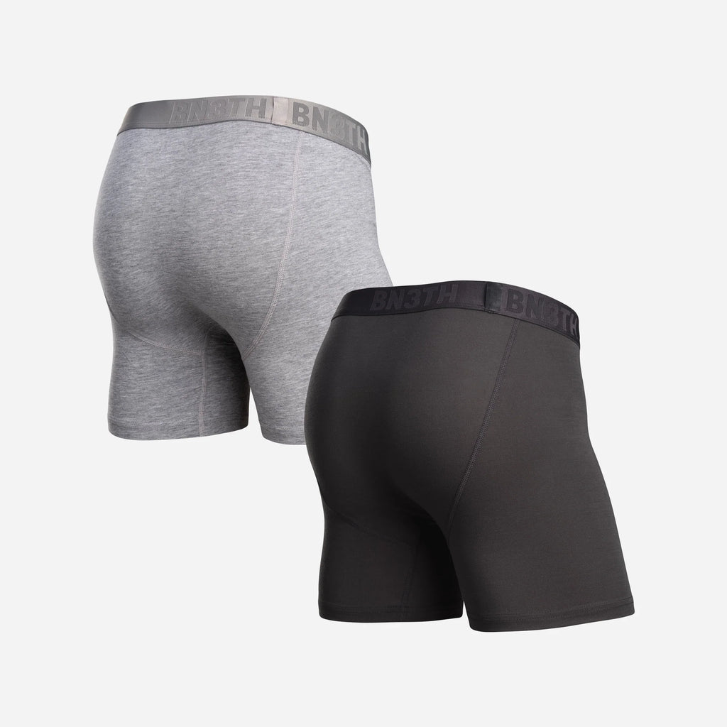 Bn3th Essentials Boxer Brief 2 Pack - Black/Heather Grey