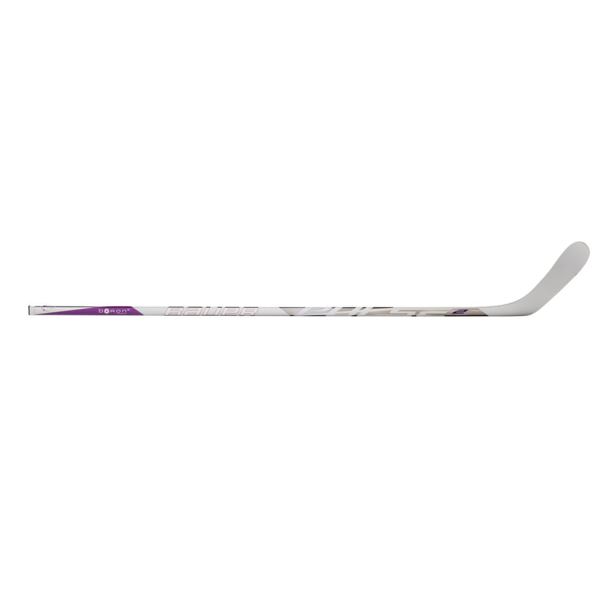Bauer Senior Pulse2 Hockey Stick - White - 2026 — side profile