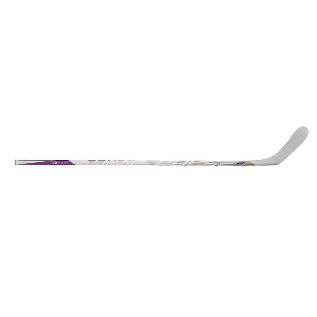 Bauer Intermediate Pulse2 Hockey Stick - White - 2026 — side profile