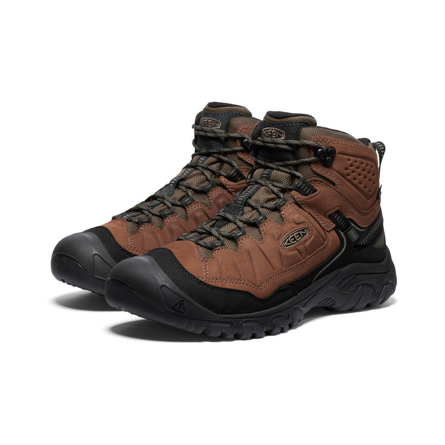 Keen Men's Targhee IV Mid Waterproof Wide Bison/Black medial