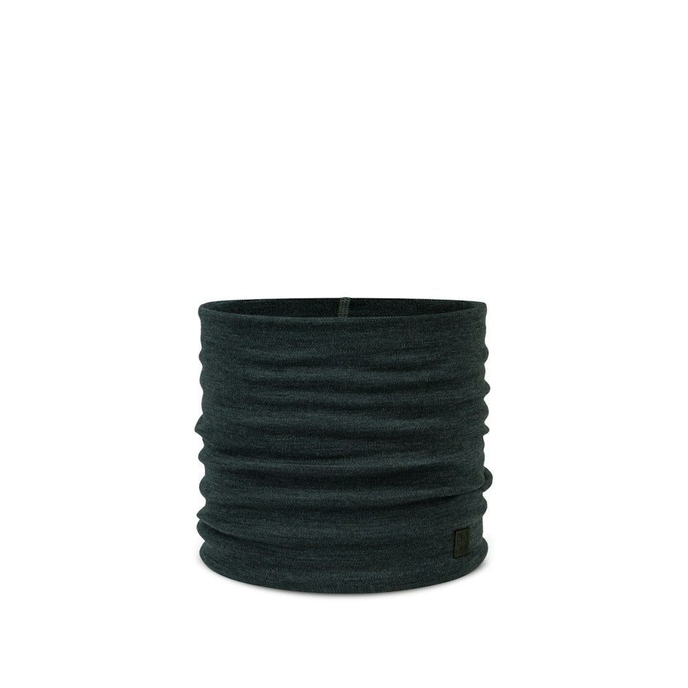 Buff Heavyweight Merino Wool Neckwear - Solid Forest - Solid Forest, tube front view
