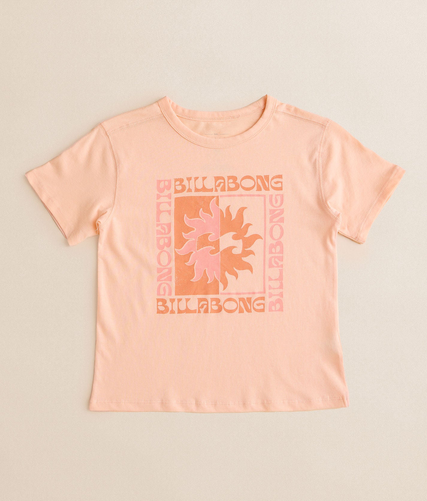 Billabong Sun Flare T-Shirt in Soft Peach - front