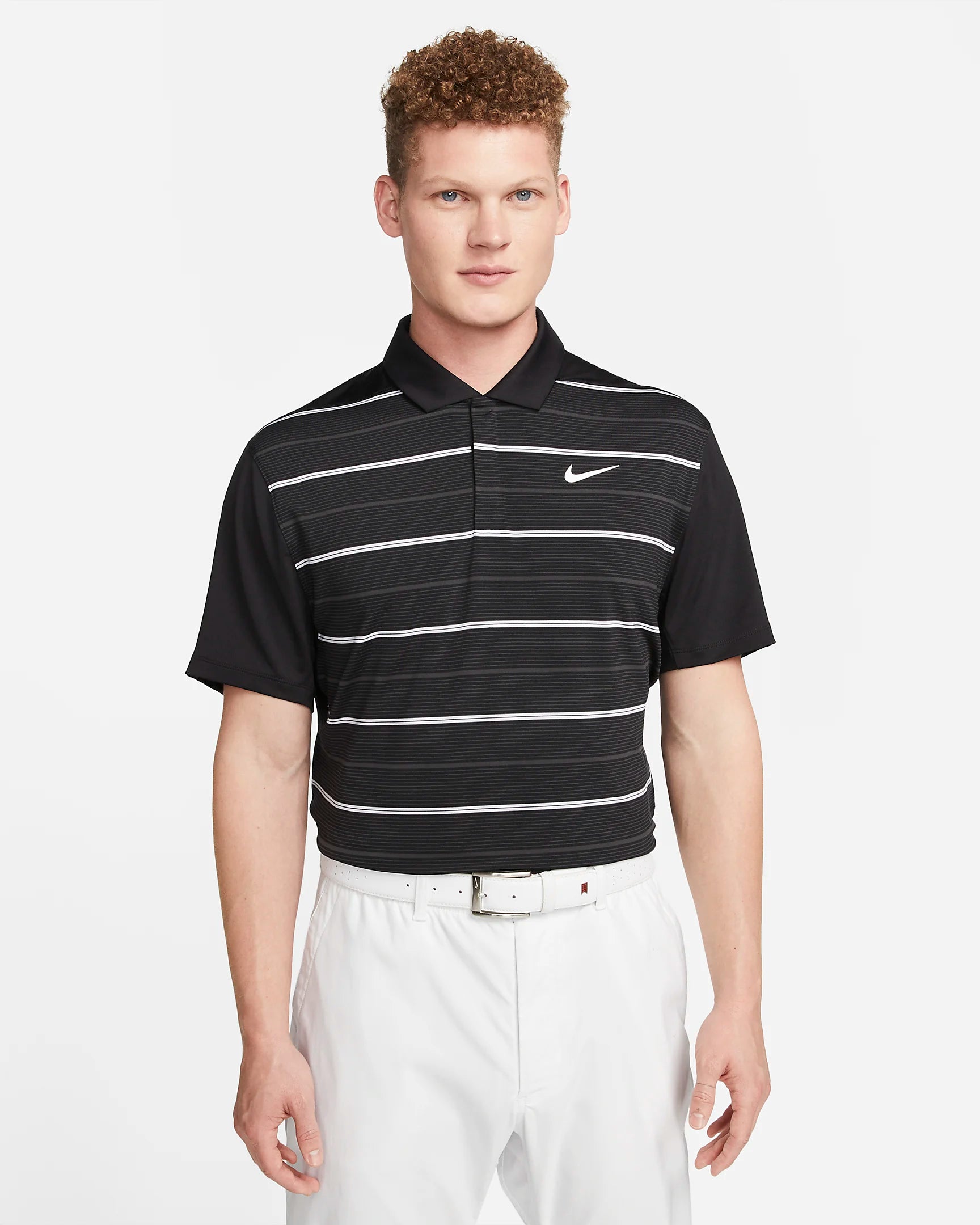Nike Men s Dri FIT Tiger Woods Striped Golf Polo Ernie s Sports