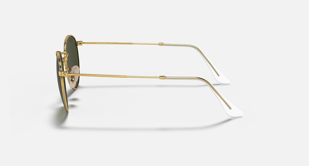 Ray-Ban Round Metal - Polished Arista Gold / G-15 Green 47mm, side view