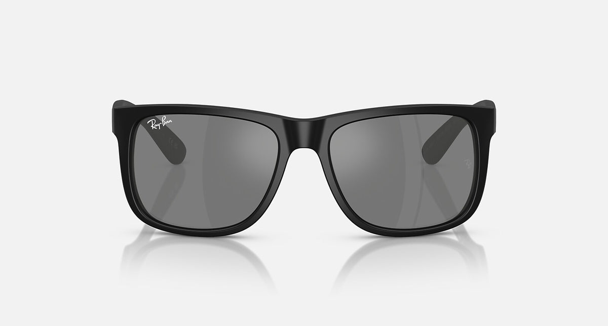 Ray-Ban Justin Classic - Matte Rubber Black / Grey Mirror Silver, front