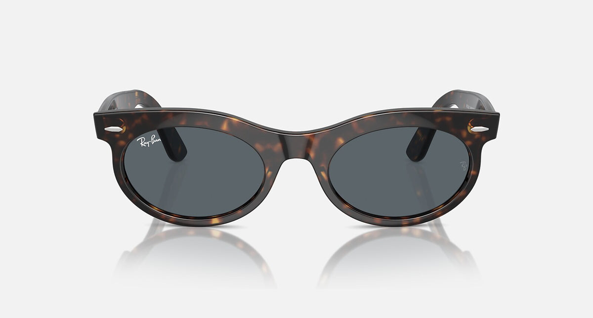 Ray-Ban Wayfarer Oval - Polished Havana / Blue, front
