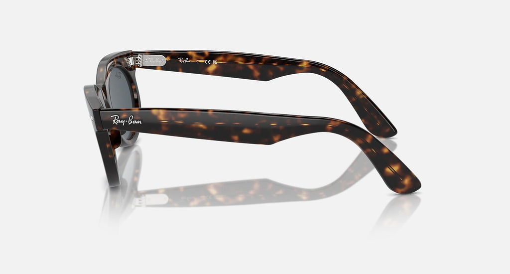 Ray-Ban Wayfarer Oval - Polished Havana / Blue, side view