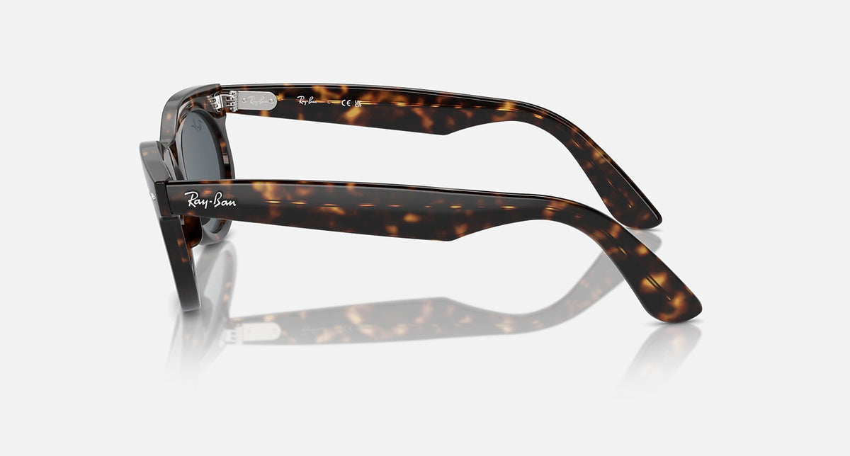 Ray-Ban Wayfarer Oval - Polished Havana / Blue, side view