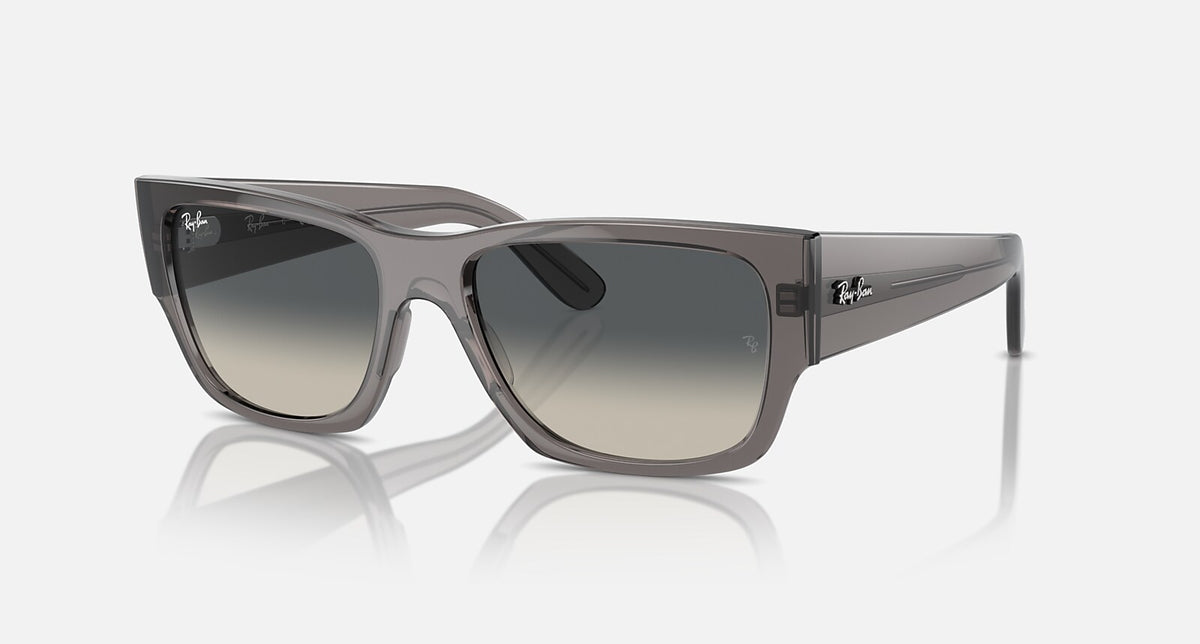 Ray-Ban Carlos - Polished Opal Dark Grey / Grey, three-quarter view
