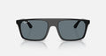 Ray-Ban RB2222F - Polished Black/Dark Blue Polarized