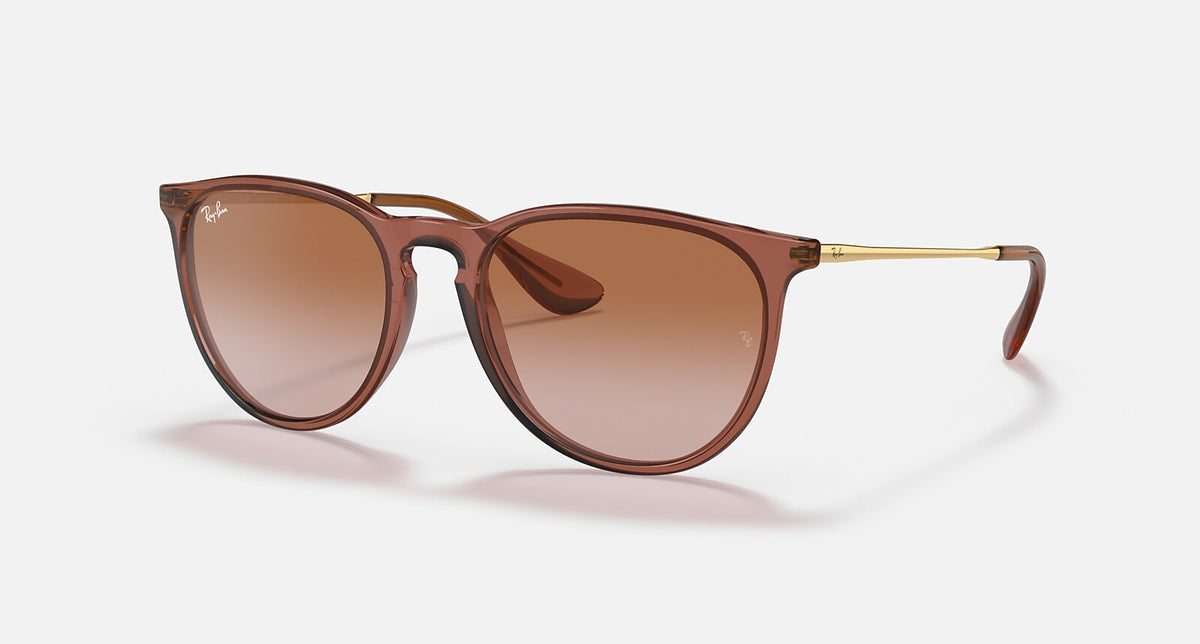 Ray-Ban Erika Classic - Polished Transparent Light Brown / Gradient Brown, three-quarter view