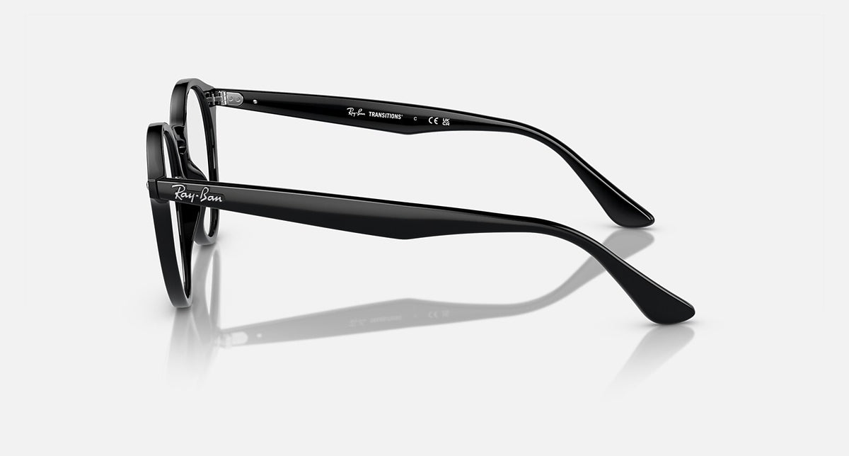 Ray-Ban RB2180 - Polished Black / Clear Blue Transitions, side view