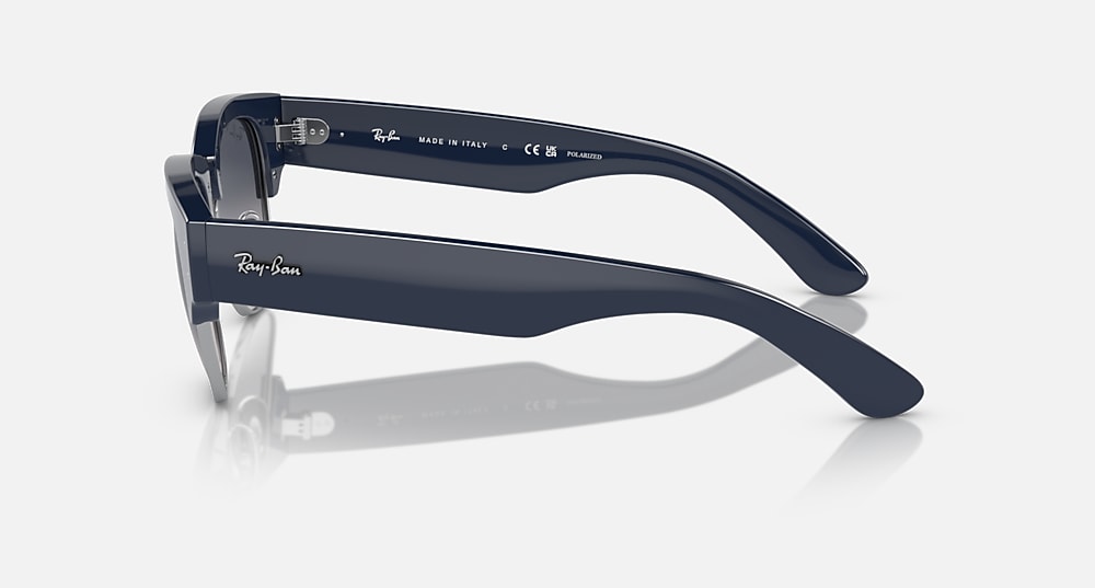Ray-Ban Mega Clubmaster RB0316S - Polished Blue on Silver/Blue Polarized