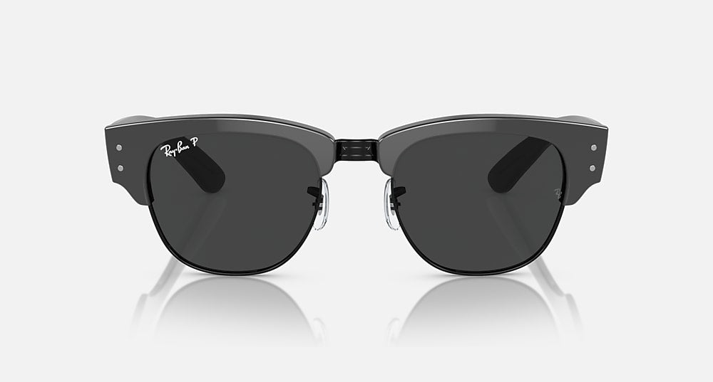 Ray-Ban Mega Clubmaster RB0316S - Polished Grey on Black/Black Polarized