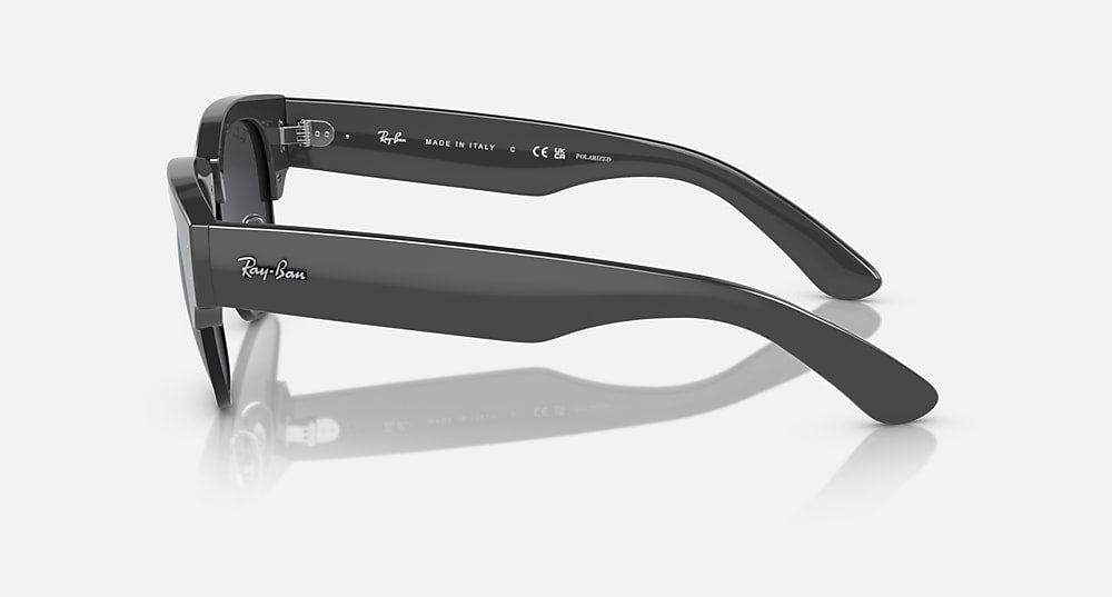 Ray-Ban Mega Clubmaster RB0316S - Polished Grey on Black/Black Polarized