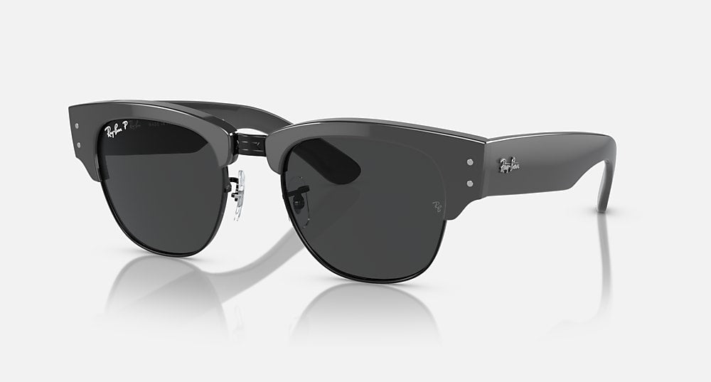 Ray-Ban Mega Clubmaster RB0316S - Polished Grey on Black/Black Polarized