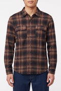 O'Neill Sutton Knit Flannel Long Sleeve Shirt - Chocolate front