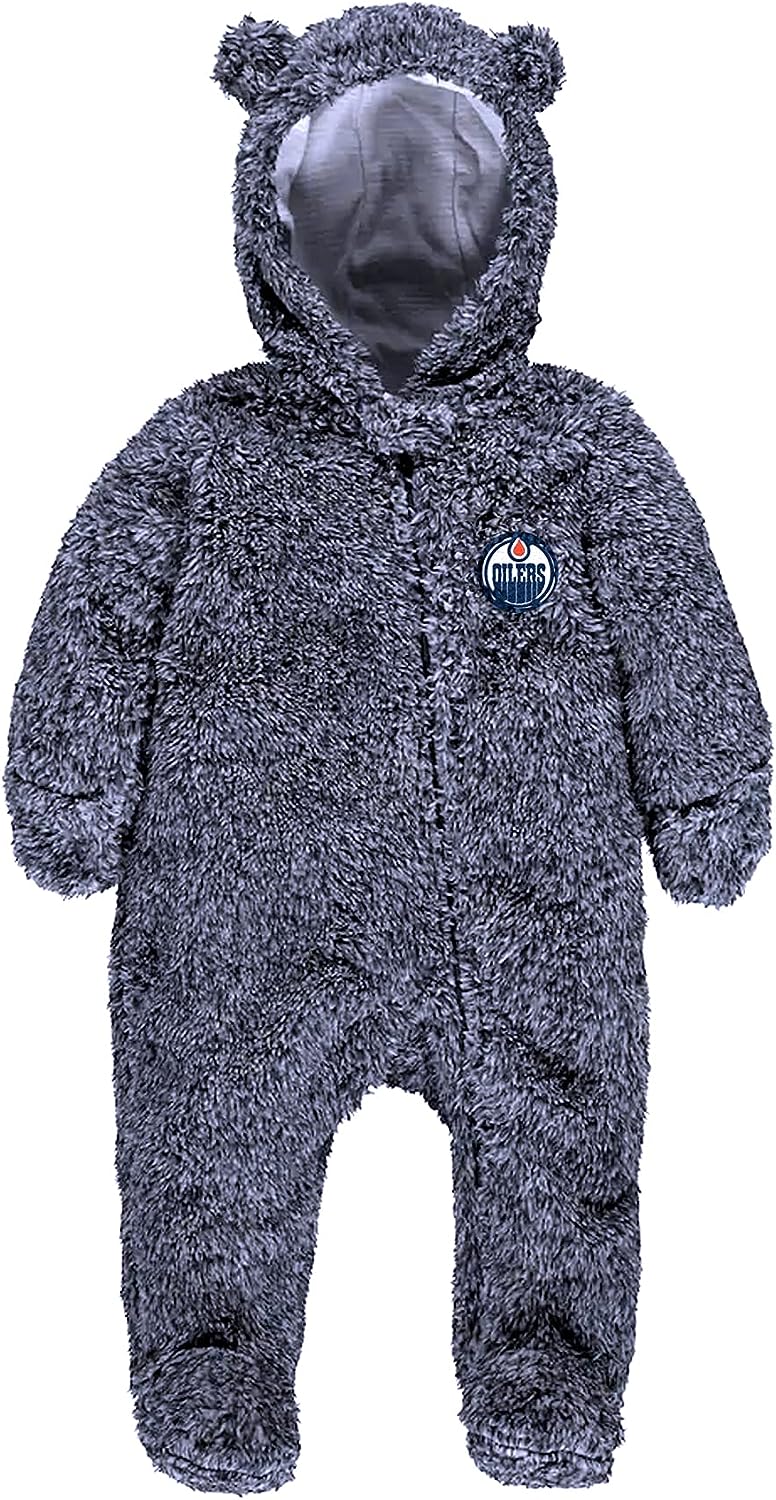 Outerstuff Infant Edmonton Oilers Game Nap Teddy Fleece Bunting - front