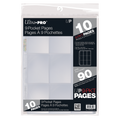 Ultra Pro 9-Pocket Card Pages - 10 pack in package