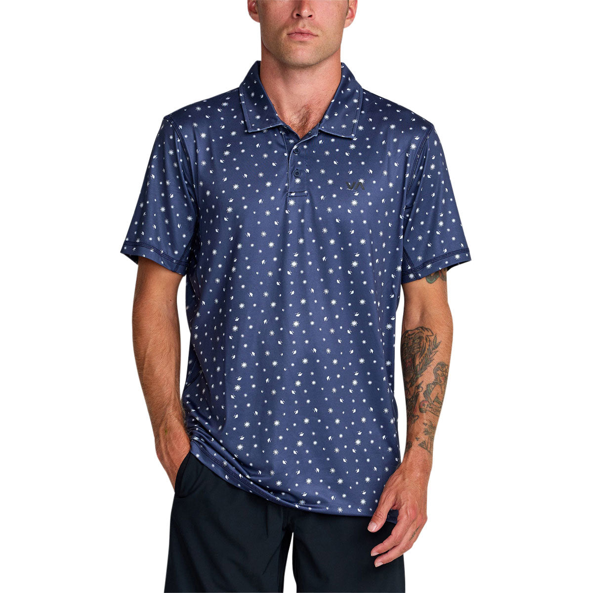 RVCA Sport Vent Polo - Moody Blue - front