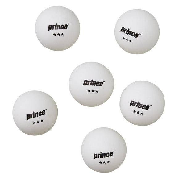 Prince 3 Star Table Tennis Balls - 6 Pack
