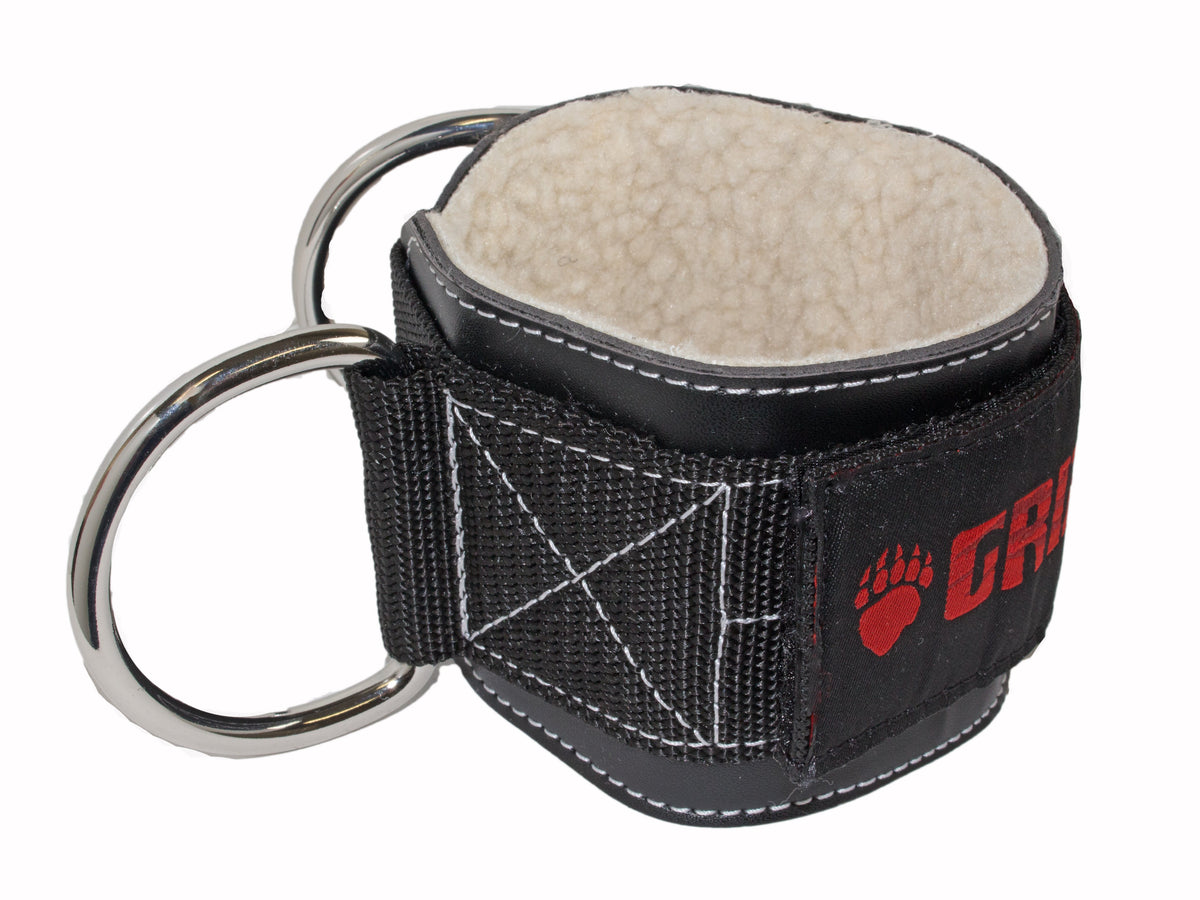 Grizzly Leather Ankle Strap - detail view