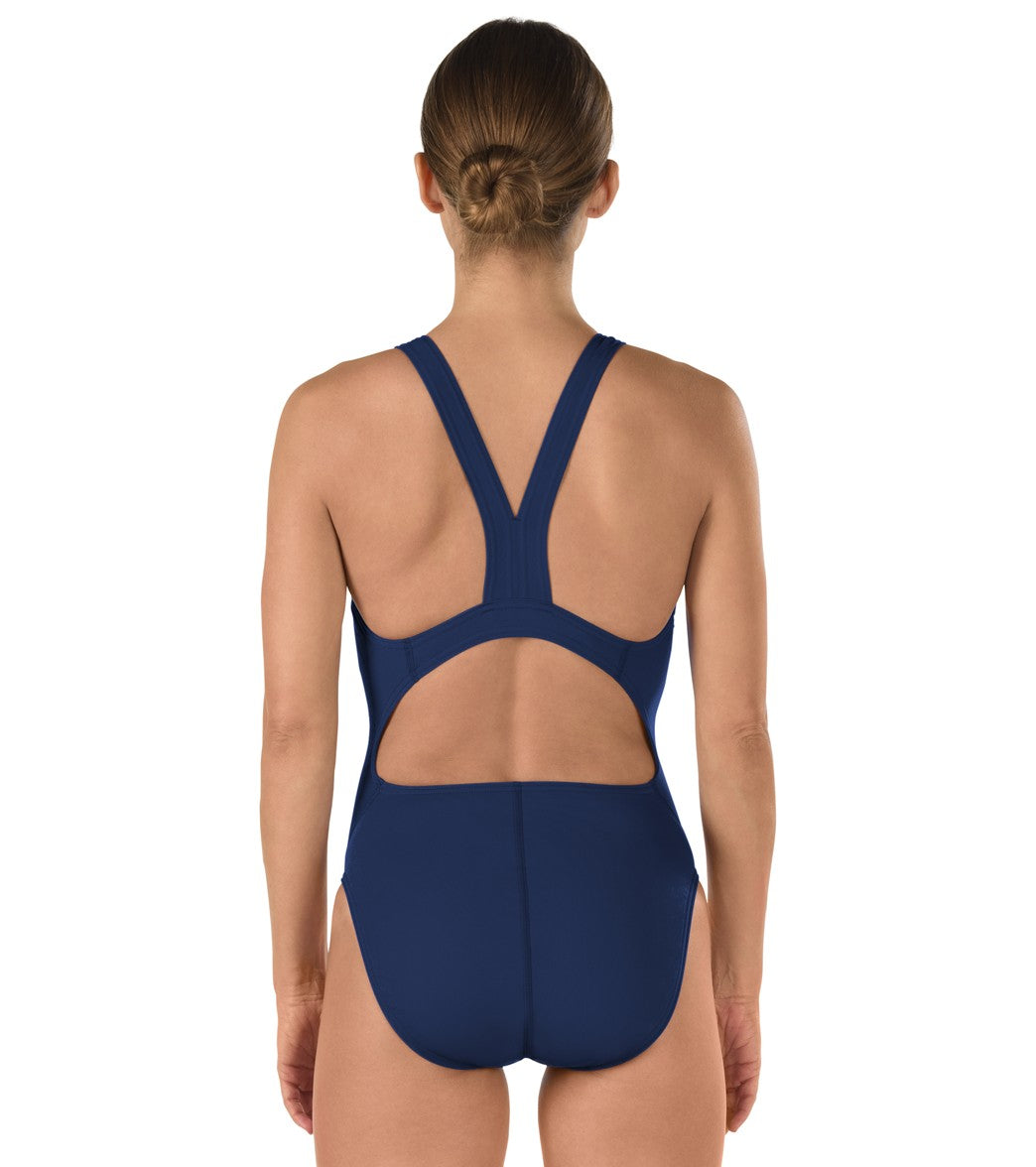 Speedo Women's Endurance+ Super Pro Back Swimsuit, Navy, back