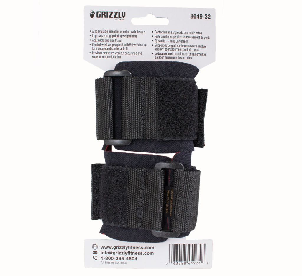 Grizzly Super Deluxe Lifting Straps - back view