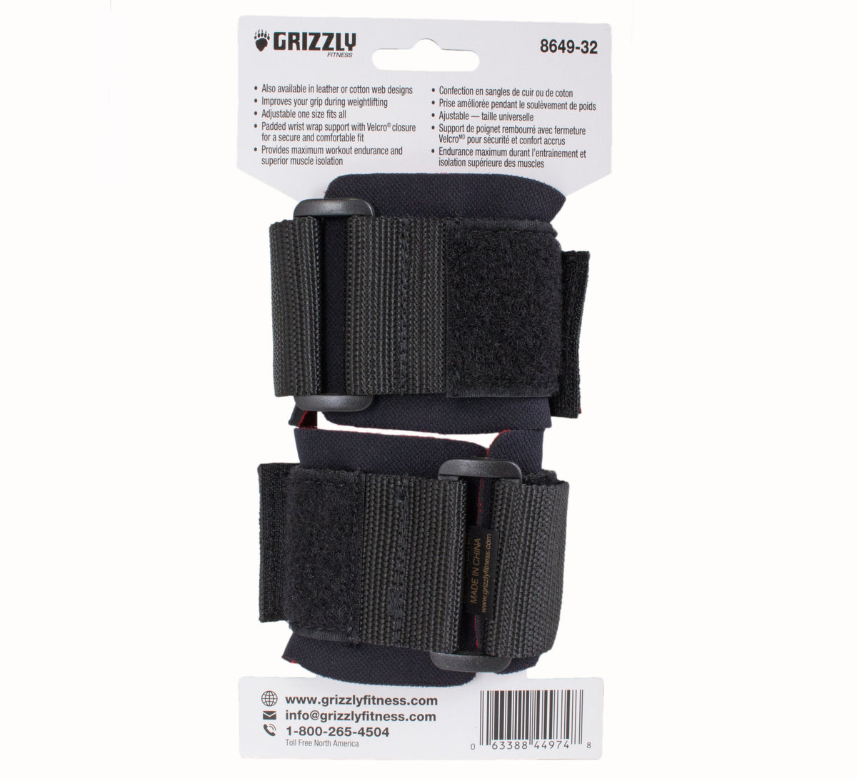 Grizzly Super Deluxe Lifting Straps - back view