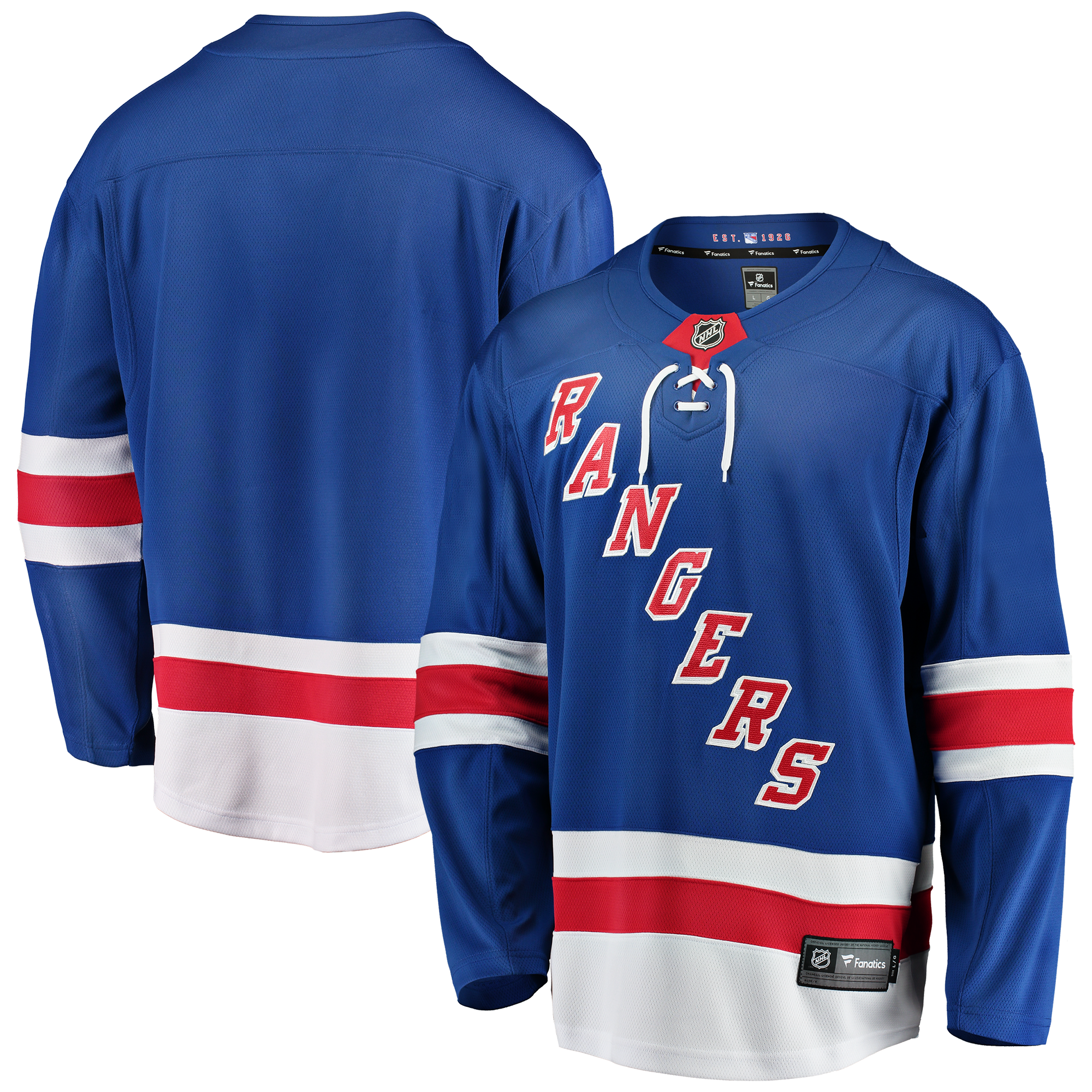 New York Rangers Breakaway Home Jersey - Blank