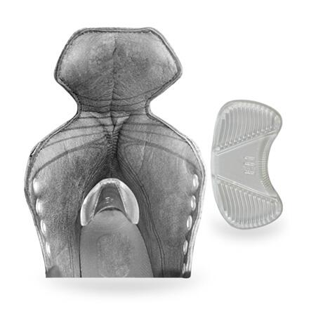 Elite Hockey Achilles Heel Gel Pad - in-skate placement detail